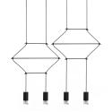 Lampa wisząca FLUSSO LINE 4 czarna