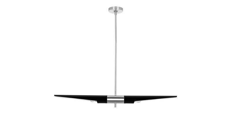 Lampa wisząca APOLLO 1 czarna - stal polerowana