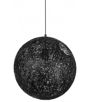 Lampa wisząca LUNA 110 czarna - sznurek konopny