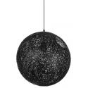 Lampa wisząca LUNA 110 czarna - sznurek konopny