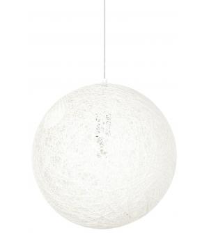 Lampa wisząca LUNA 110 biała - sznurek konopny