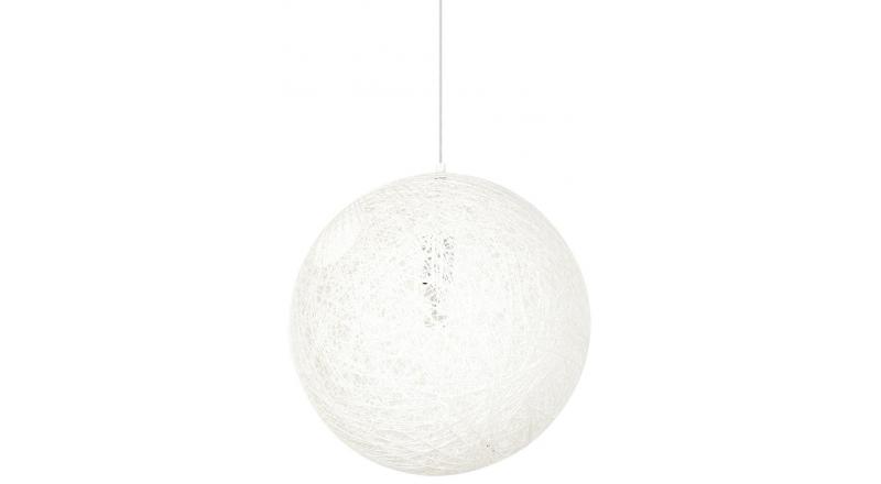 Lampa wisząca LUNA 110 biała - sznurek konopny