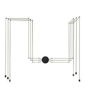 Lampa ścienna FLUSSO WALL 6 czarna