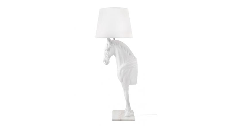 Lampa podłogowa KOŃ HORSE STAND S biała - włókno szklane