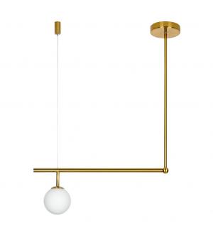 Lampa wisząca ASTRA 1 złota - metal, szkło