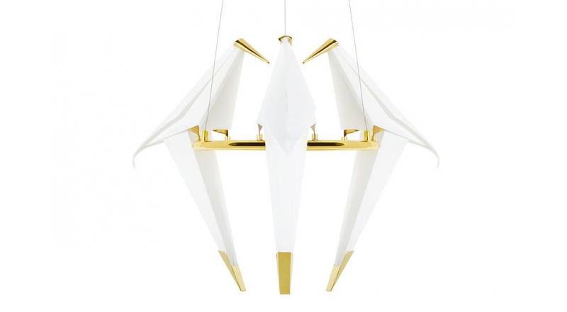 Lampa wisząca LORO 3 UP złota - LED