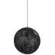 Lampa wisząca LUNA 60 czarna - sznurek konopny