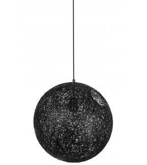 Lampa wisząca LUNA 60 czarna - sznurek konopny