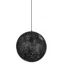 Lampa wisząca LUNA 60 czarna - sznurek konopny