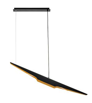 Lampa wisząca FENIX czarno - złota - aluminium