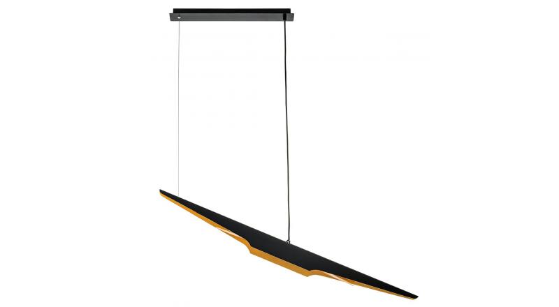 Lampa wisząca FENIX czarno - złota - aluminium