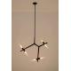 Lampa wisząca CANDELABR 6 czarna - aluminium, szkło