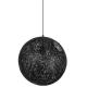 Lampa wisząca LUNA 80 czarna - sznurek konopny