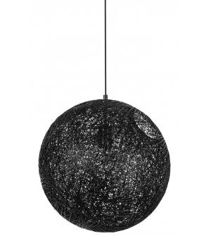 Lampa wisząca LUNA 80 czarna - sznurek konopny