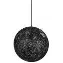 Lampa wisząca LUNA 80 czarna - sznurek konopny