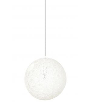 Lampa wisząca LUNA 40 biała - sznurek konopny