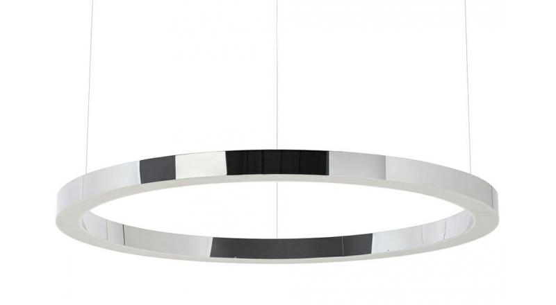 Lampa wisząca RING 100 srebrna - LED, stal polerowana