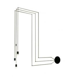 Lampa ścienna FLUSSO WALL 3 czarna