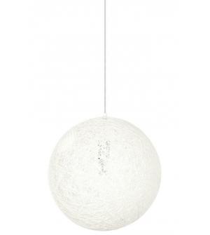 Lampa wisząca LUNA 60 biała - sznurek konopny