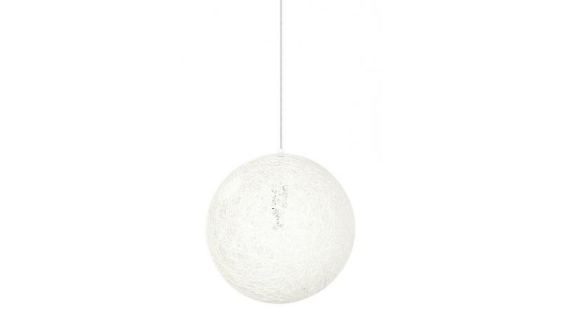 Lampa wisząca LUNA 60 biała - sznurek konopny