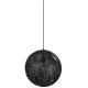 Lampa wisząca LUNA 40 czarna - sznurek konopny