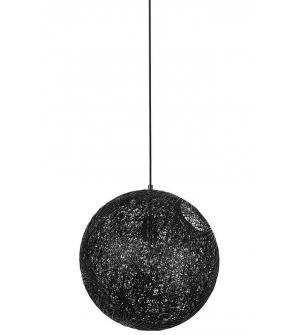 Lampa wisząca LUNA 40 czarna - sznurek konopny