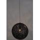 Lampa wisząca LUNA 40 czarna - sznurek konopny