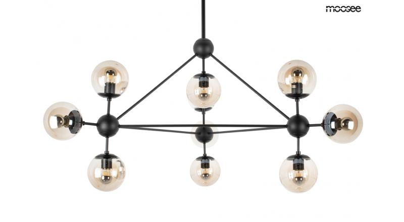 MOOSEE lampa wisząca ASTRIFERO 10 czarna / bursztynowa
