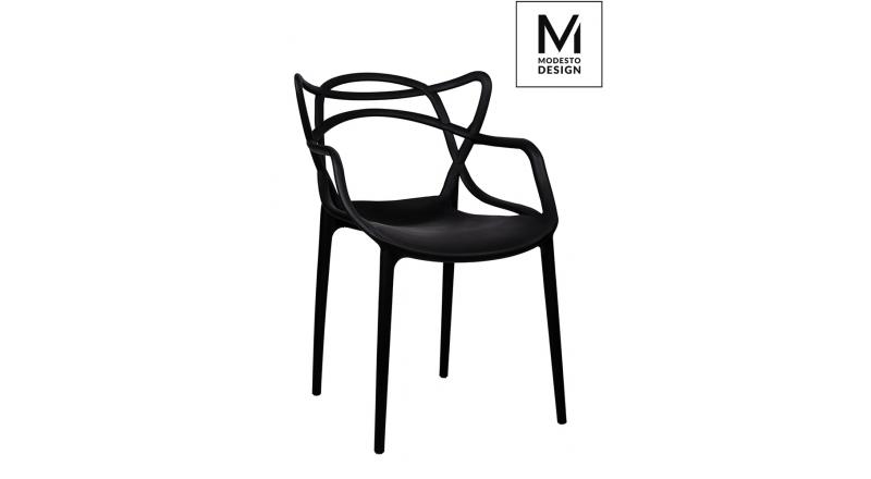 MODESTO krzesło HILO czarne - polipropylen