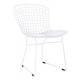 Krzesło NET SOFT białe - biała poduszka, metal