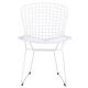 Krzesło NET SOFT białe - biała poduszka, metal