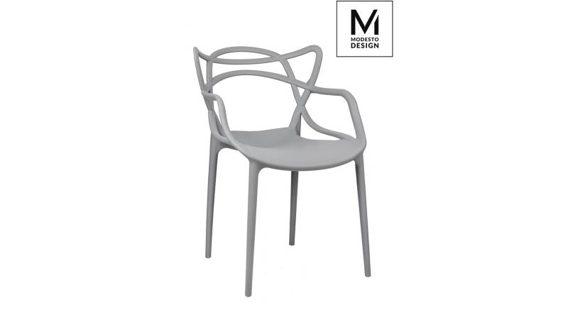 MODESTO krzesło HILO szare - polipropylen