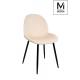 MODESTO krzesło SCOOP beżowe - welur, metal