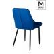 MODESTO krzesło CLOVER ciemny niebieski - welur, metal