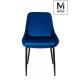 MODESTO krzesło CLOVER ciemny niebieski - welur, metal