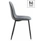 MODESTO krzesło LUCY szare - welur, metal