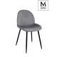 MODESTO krzesło SCOOP szare - welur, metal