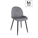 MODESTO krzesło SCOOP szare - welur, metal