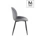 MODESTO krzesło SCOOP szare - welur, metal