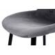 MODESTO krzesło SCOOP szare - welur, metal