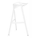 Krzesło barowe SPLIT PREMIUM białe - aluminium