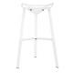 Krzesło barowe SPLIT PREMIUM białe - aluminium