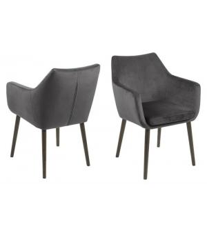 ACTONA krzesło NORA - tkanina ciemnoszary