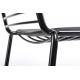 Krzesło barowe ROD SOFT czarne - czarna poduszka, metal