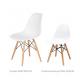 Krzesło dziecięce JUNIOR DSW PREMIUM białe - polipropylen, nogi bukowe
