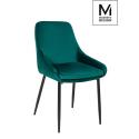 MODESTO krzesło CLOVER zielone - welur, metal