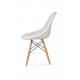 Krzesło EKO WOOD czysta biel T3 - ekoskóra, podstawa bukowa