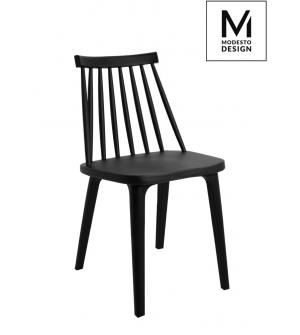 MODESTO krzesło RIBS BLACK czarne - polipropylen