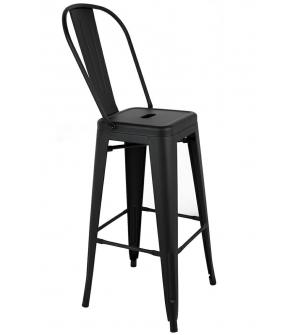 Krzesło barowe TOWER BIG BACK 76 (Paris) czarne