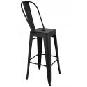 Krzesło barowe TOWER BIG BACK 76 (Paris) czarne